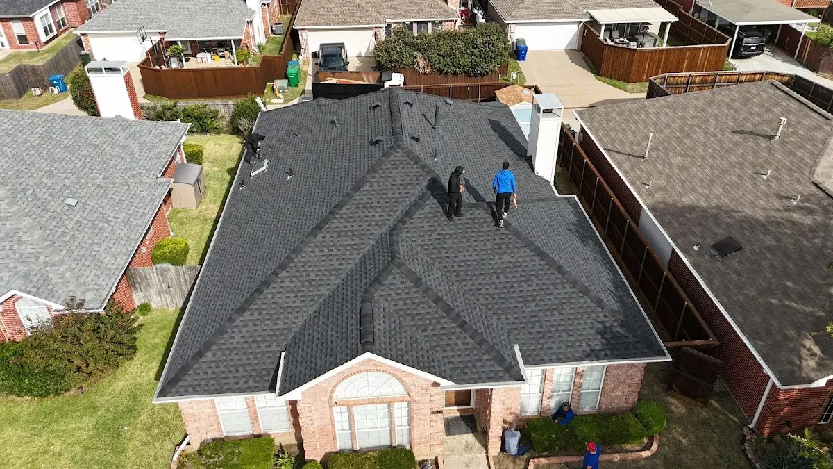 Slate & Tile Roof Repair work in progress on a Greenville property
